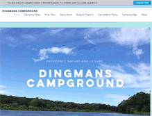 Tablet Screenshot of dingmanscampground.com
